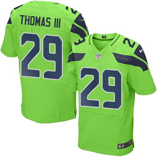 Nike Seahawks #29 Earl Thomas III Green Men's Stitched NFL Elite Rush Jersey